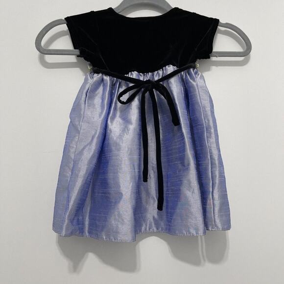 PERFECTLY Dressed Baby Girls Dress Blue Black Size 12 Months - Picture 5 of 7